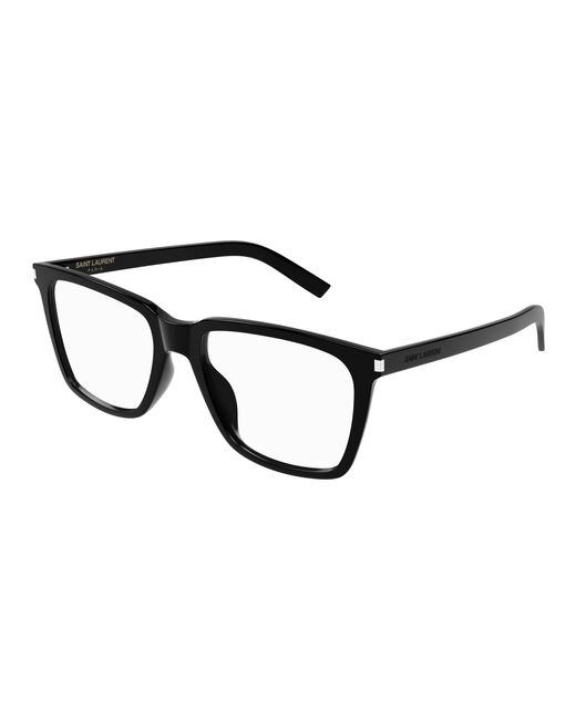 Saint Laurent Black Sl 717 Slim 001 Optical Frames Acetate Transparent Squared