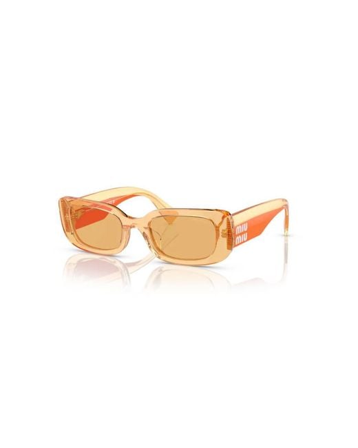 Miu Miu Orange Mu 08Ys 12M10B Sunglasses Plastic Squared Normal