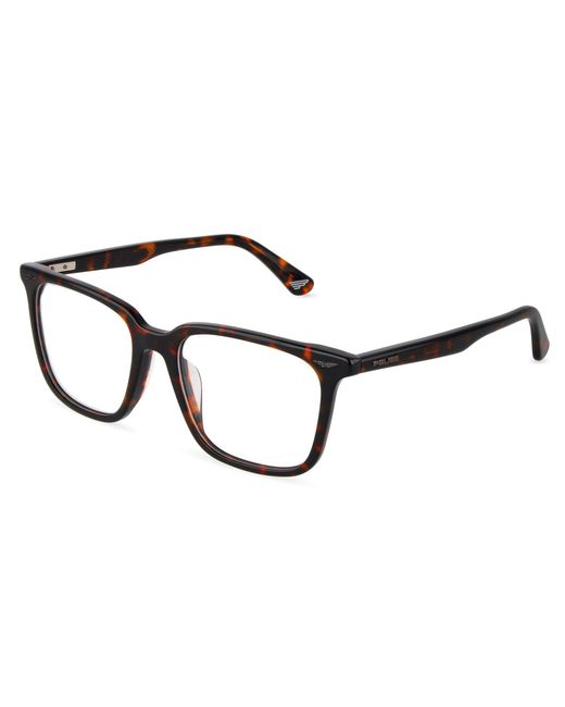 Police Black Vplu60 Gator Evo 1 0U30 Optical Frames Acetate Squared for men