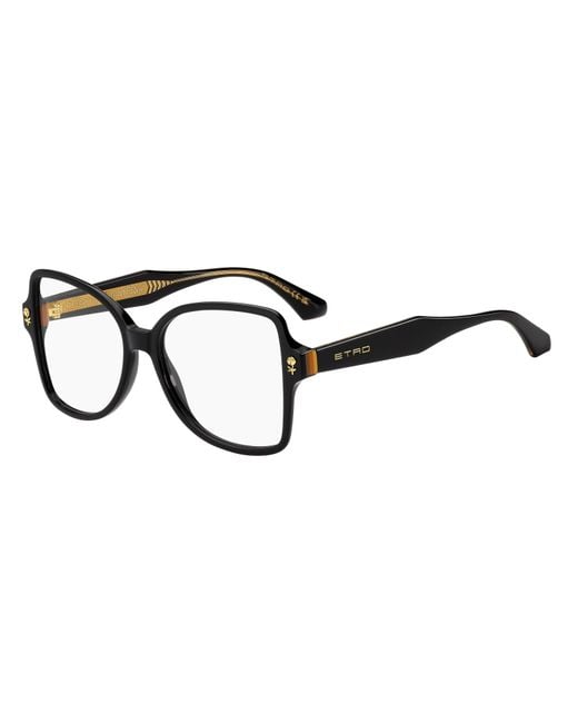Etro Black 0013 71C Optical Frames Acetate Butterfly