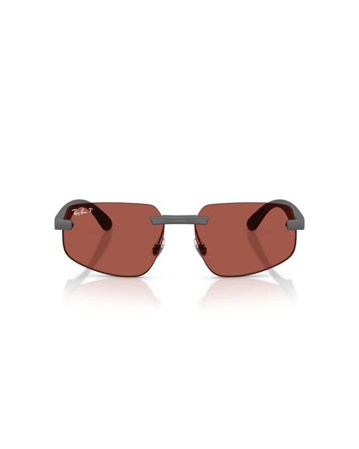 Ray-Ban Black Rb4475 Polarized S Lenses Sunglasses Frame Polarized Red Lenses Polarized