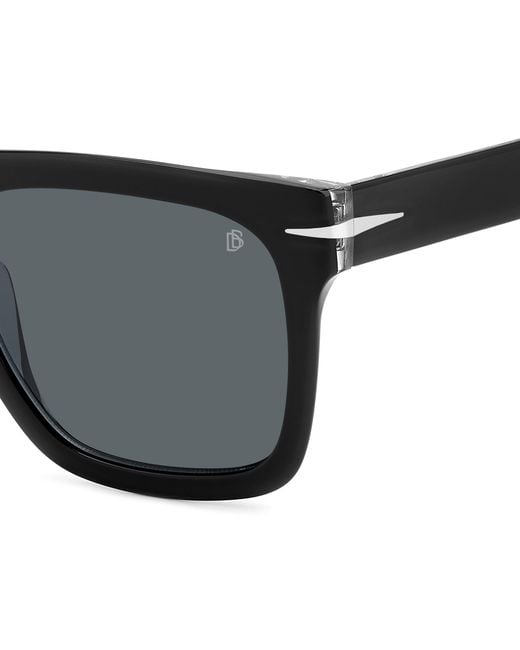 David Beckham Black Db 7000/S Flat 7C5/Ir Sunglasses Acetate Squared for men