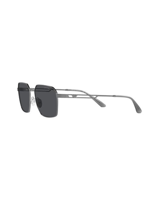 Emporio Armani Black Ea2140 300387 Sunglasses Metal Squared Normal for men