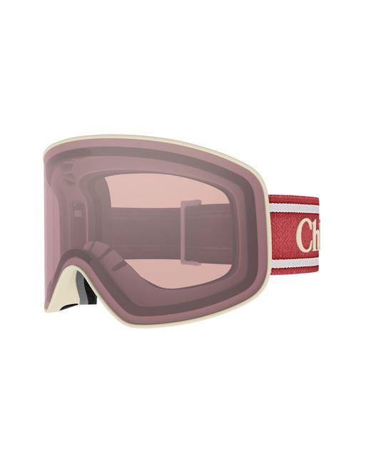 Chloé Black Ch0072S 007 Ski Goggles Injected Mask