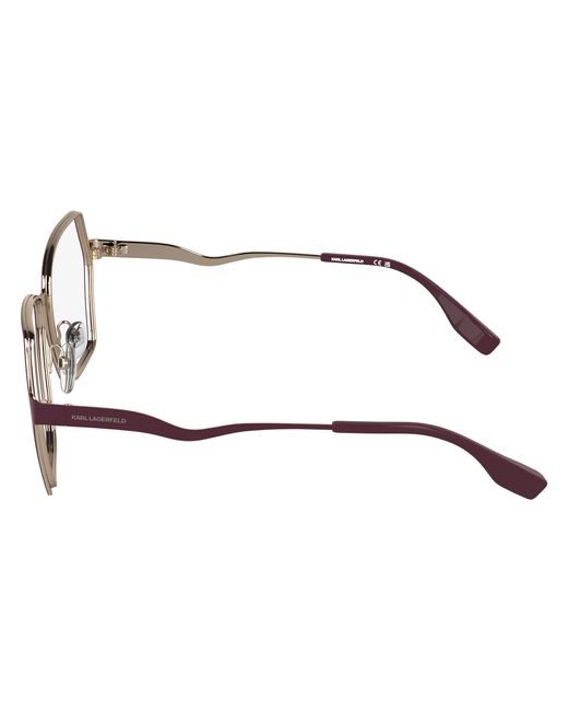Karl Lagerfeld Black Kl368 265 Optical Frames Metal Squared Normal