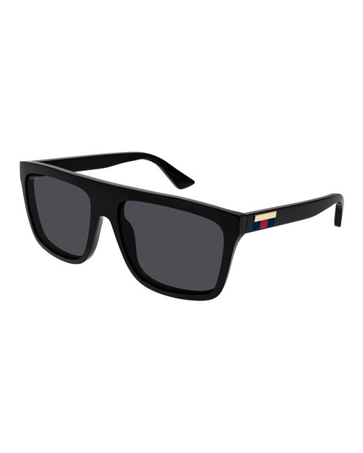 Gucci Black Gg0748S 001 Sunglasses Injected Squared Normal for men