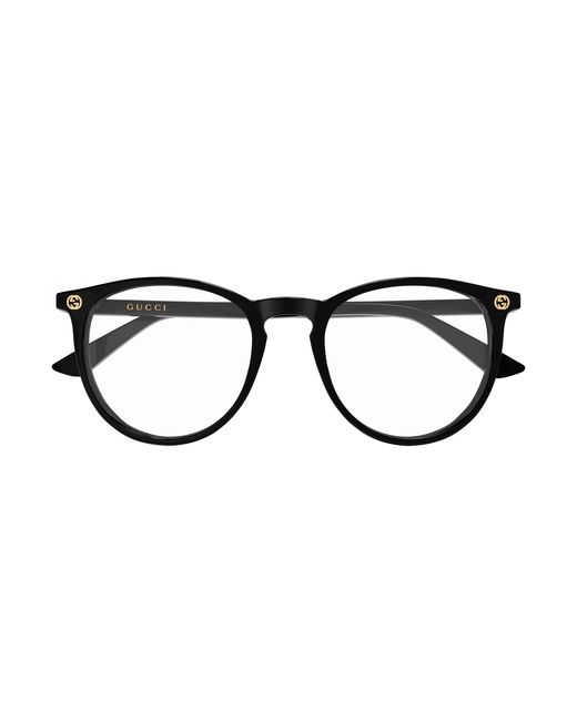 Gucci Black Gg0027O 015 Optical Frames Acetate Transparent Round