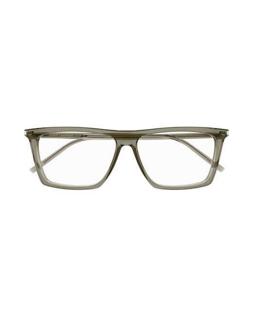 Saint Laurent Black Sl 803 012 Optical Frames Acetate Transparent Squared for men