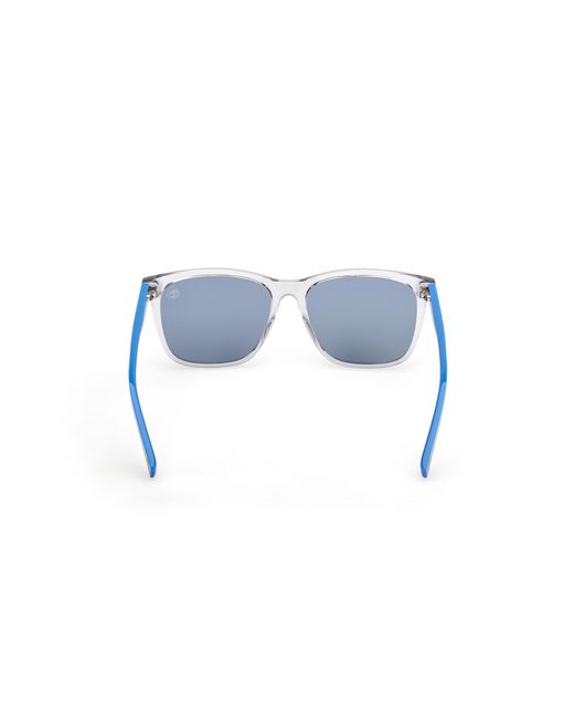 Timberland Blue Tb00047 20D Sunglasses Injected Smoke Squared Polarized