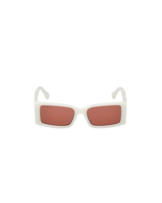 MAX&Co. White Mo0130 25E Sunglasses Injected Squared Normal