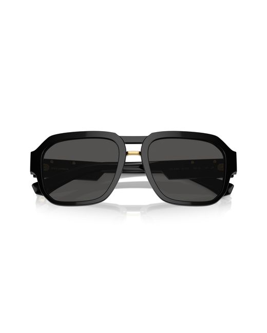 Dolce & Gabbana Black Dg4464 501/87 Sunglasses Acetate Pilot Normal for men