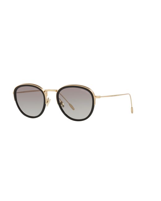 Giorgio Armani Black Ar6068 300211 Sunglasses Metal Round Shaded for men