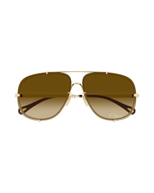 Chloé Black Ch0348S 003 Sunglasses Metal Pilot