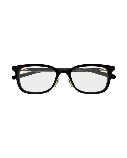 Gucci Black Gg2002Oj 001 Optical Frames Acetate Transparent Squared for men