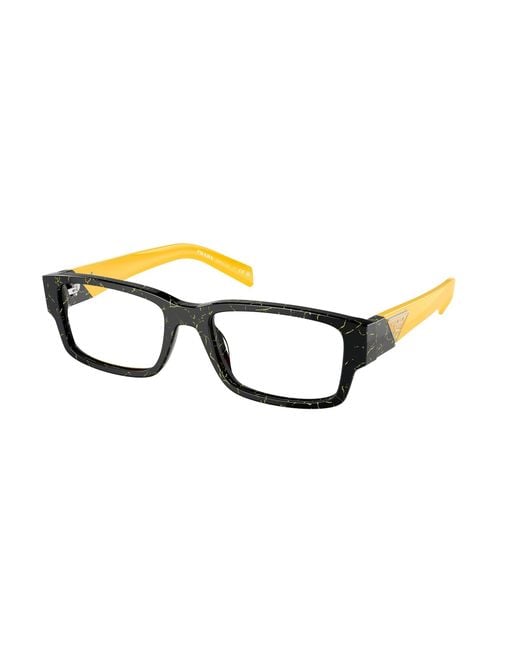 Prada Black Pr 07Zv 19D1O1 Optical Frames Acetate Squared for men