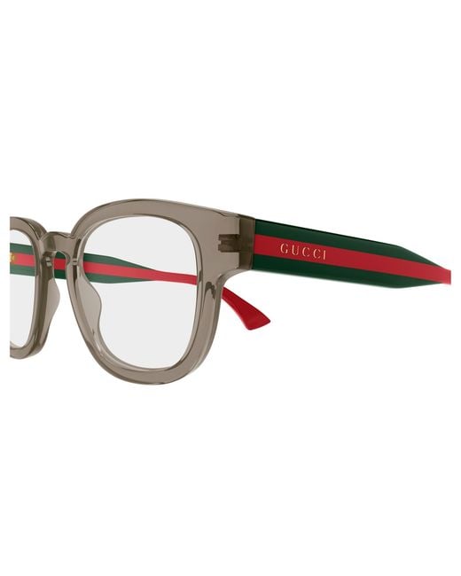 Gucci Black Gg1992O 007 Optical Frames Acetate Transparent Round for men