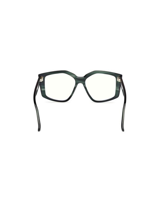 Max Mara Black Mm5162-B 098 Optical Frames Acetate Geometric Normal