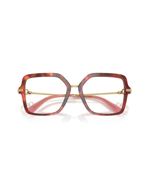 Dolce & Gabbana Black Dg3396 3444 Optical Frames Acetate Transparent Squared Normal