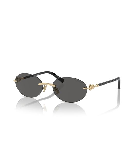 Tiffany & Co Black Tf3104D 6216S4 Sunglasses Metal Round Normal