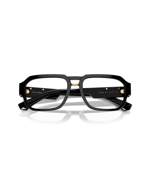 Dolce & Gabbana Black Dg3389 501 Optical Frames Acetate Pilot Normal for men