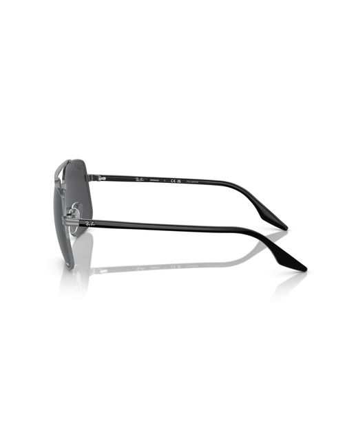 Ray-Ban Black Polarized Dark Grey Square Sunglasses