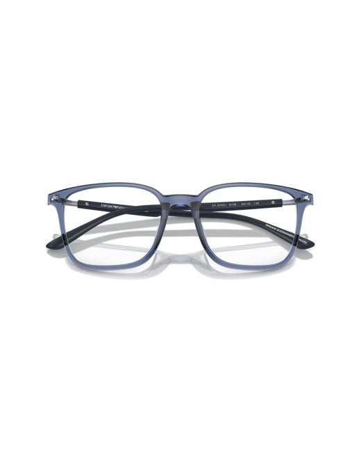 Emporio Armani Black Ea3242U 6108 Optical Frames Injected Transparent Squared Normal for men