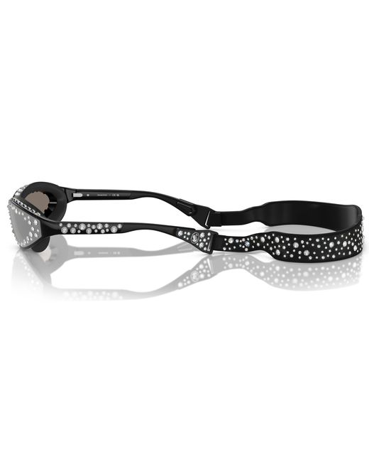 Swarovski Black Sk6024 10016G Sunglasses Injected Geometric Mirrored Mirror