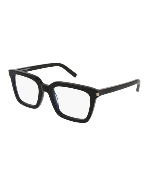 Saint Laurent Black Sl 167 001 Optical Frames Acetate Transparent Squared