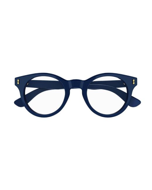 Gucci Black Gg1266O 002 Optical Frames Plastic Round for men