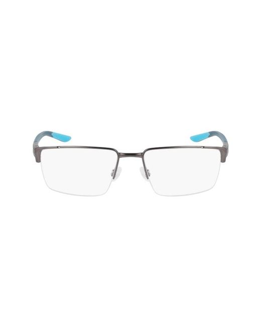 Nike Black 8054 074 Optical Frames Metal Squared Normal Normal for men