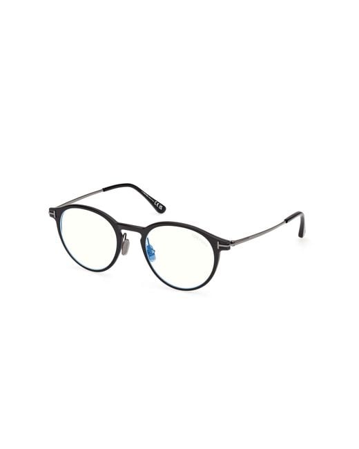 Tom Ford Black Ft6088-B 005 Optical Frames Metal Round Normal for men