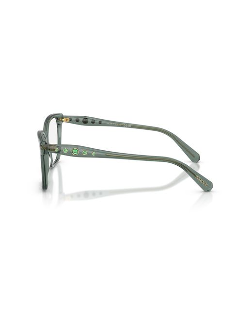 Swarovski Black Sk2061 1043 Optical Frames Acetate Transparent Squared Normal