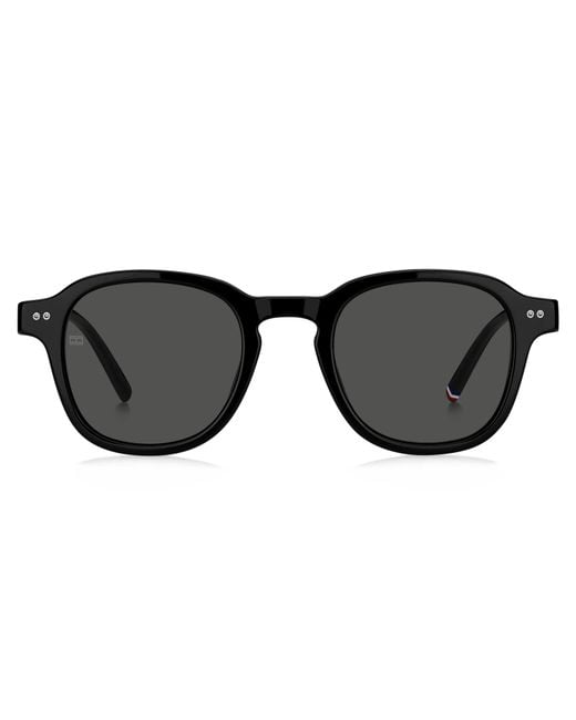 Tommy Hilfiger Black Th 2185/S 807/Ir Sunglasses Acetate Squared Normal for men