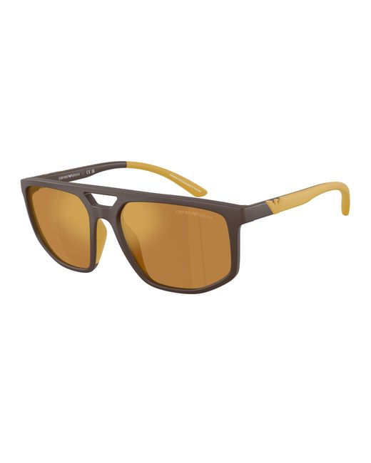 Emporio Armani Black Ea4248U 62586H Sunglasses Injected Pilot Mirrored for men