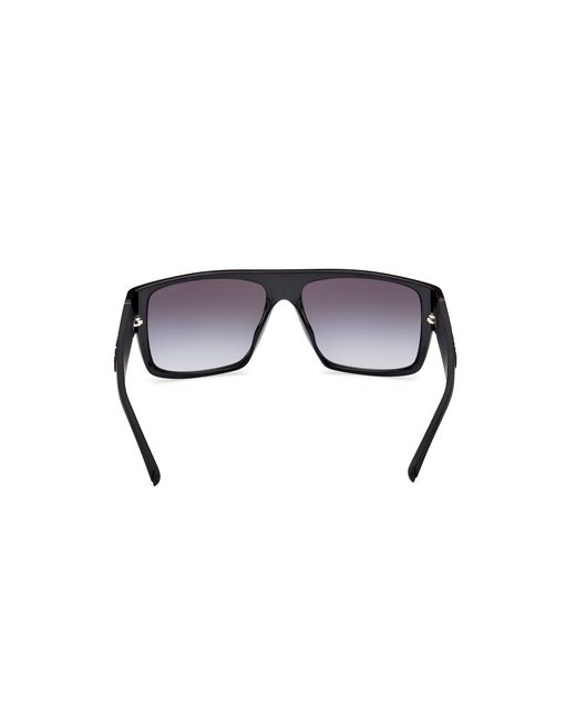 Guess Black Gu00165 01B Sunglasses Injected Smoke Squared Normal for men