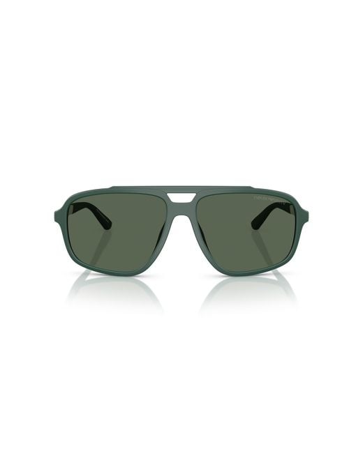 Emporio Armani Green Ea4236U 619071 Sunglasses Injected Pilot Normal for men