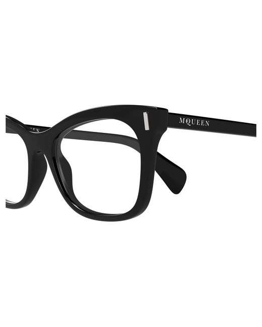 McQueen Black Am0552O 001 Optical Frames Acetate Transparent Cat Eye