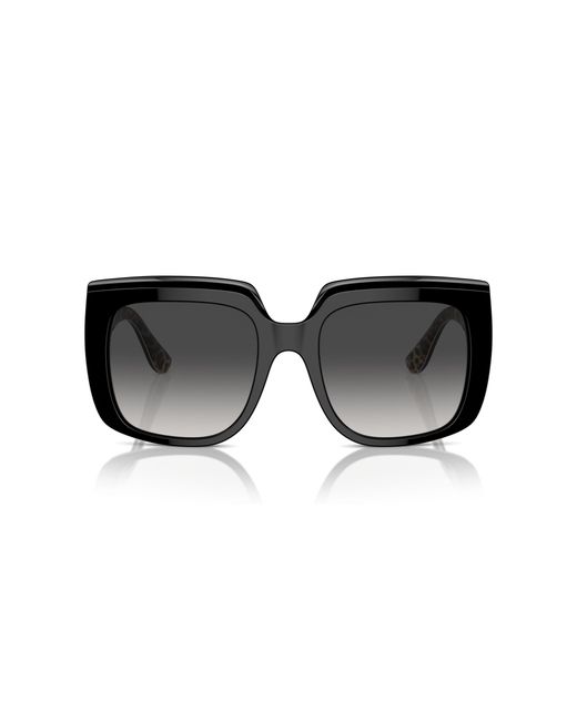 Dolce & Gabbana Black Dg4414 32998G Sunglasses Acetate Squared Normal Shaded