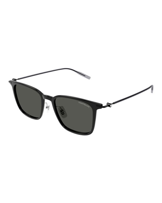 Montblanc Black Mb0354S 001 Sunglasses Injected Squared for men