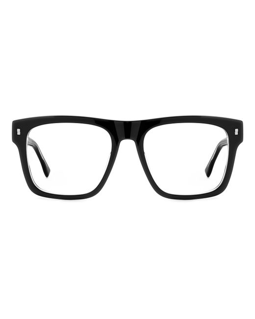 DSquared² Black Icon 0018 7C5 Optical Frames Acetate Squared for men