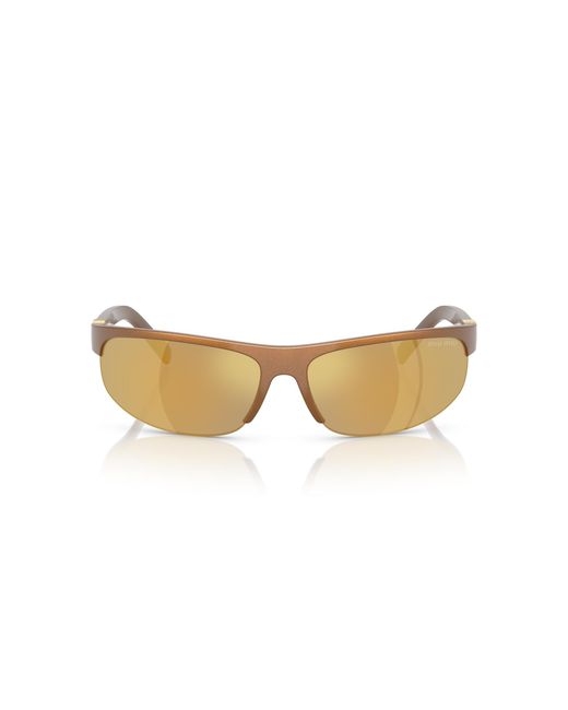 Miu Miu Black Mu A02S 16Y8G1 Sunglasses Injected Round Mirrored