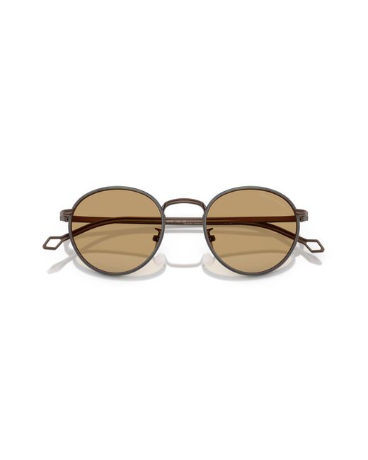 Giorgio Armani Black Ar6163J 300673 Sunglasses Metal Round Normal for men