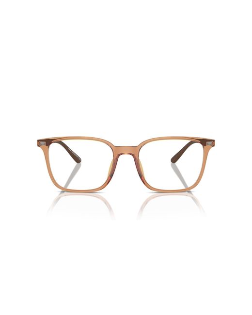 Emporio Armani Black Ea3242U 6110 Optical Frames Injected Transparent Squared Normal for men