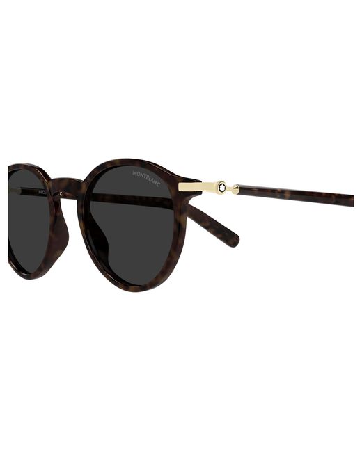 Montblanc Black Mb0461S 003 Sunglasses Injected Round for men