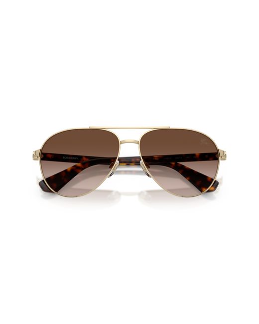 Burberry Black Be3167 110913 Sunglasses Metal Pilot Normal Shaded for men