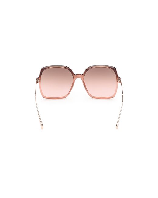 MAX&Co. Black Mo0010 Fusca 74F Sunglasses Injected Squared Normal Shaded