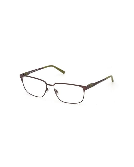 Timberland Black Tb50027 049 Optical Frames Metal Squared Normal for men