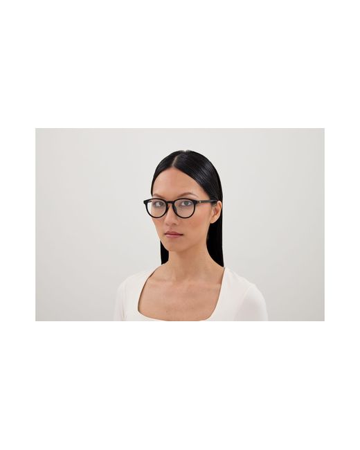 Gucci Black Gg2005Oa 001 Optical Frames Acetate Transparent Round