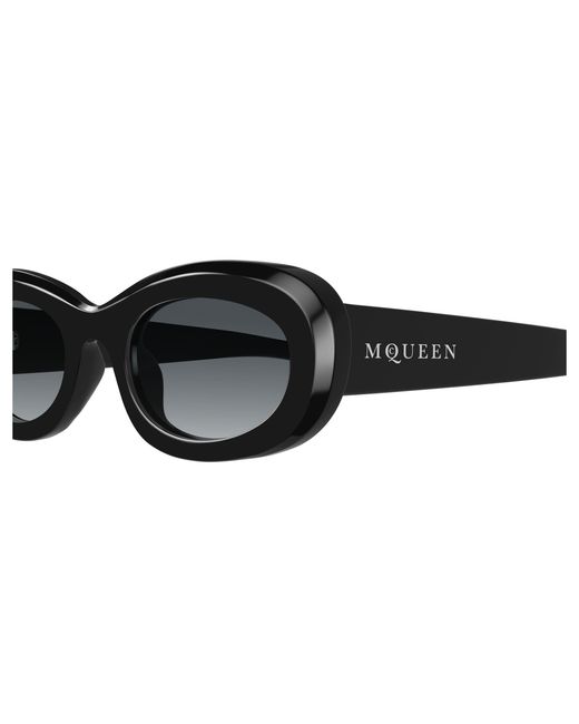McQueen Black Am0527S 001 Sunglasses Acetate Round