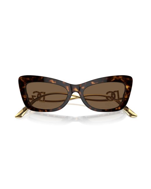 Dolce & Gabbana Black Dg4467B 502/73 Sunglasses Acetate Cat Eye Normal
